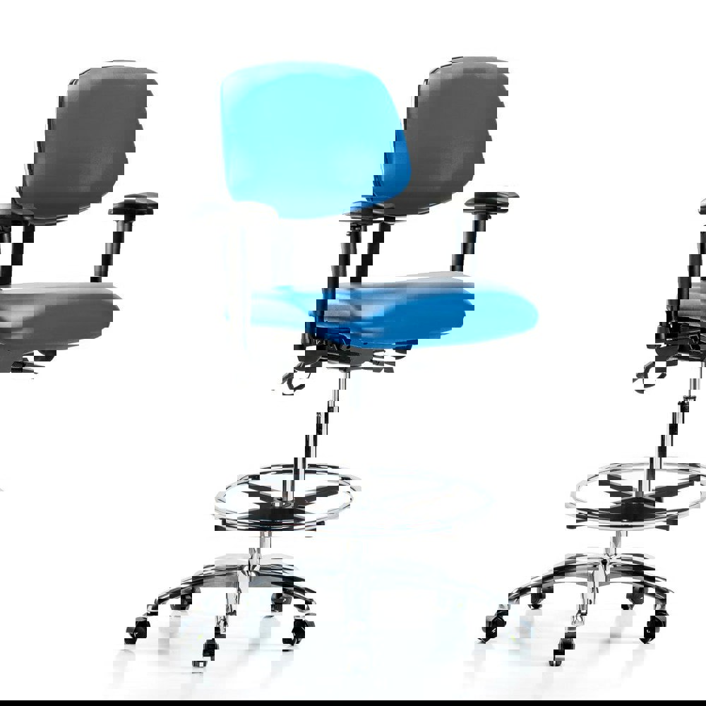 Task Chair: ESD Vinyl, Blue